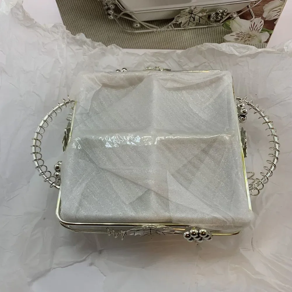 Cordon Bleu Silver Plated Grape Square Sectional Server W/Handles New‎ Open Box